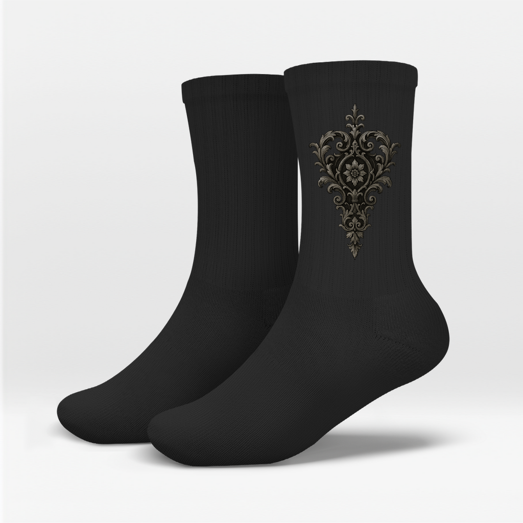 Demonic Crew Socken - Ebon Crest | Unisex | Gothic Streetwear