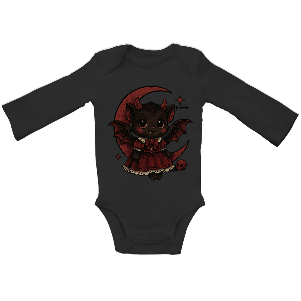 Demonic Baby - Bio Bodysuite Langarm "Moonbite" | Unisex | Gothic Streetwear
