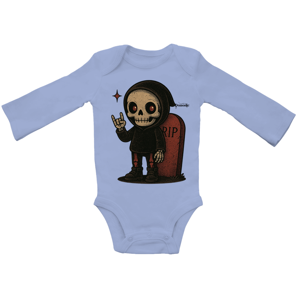 Demonic Baby - Bio Bodysuite Langarm "Graveyard Giggles" | Unisex | Gothic Streetwear