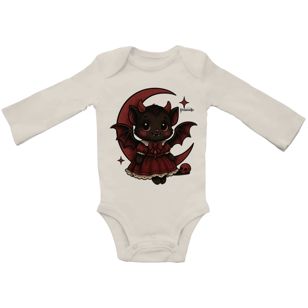 Demonic Baby - Bio Bodysuite Langarm "Moonbite" | Unisex | Gothic Streetwear