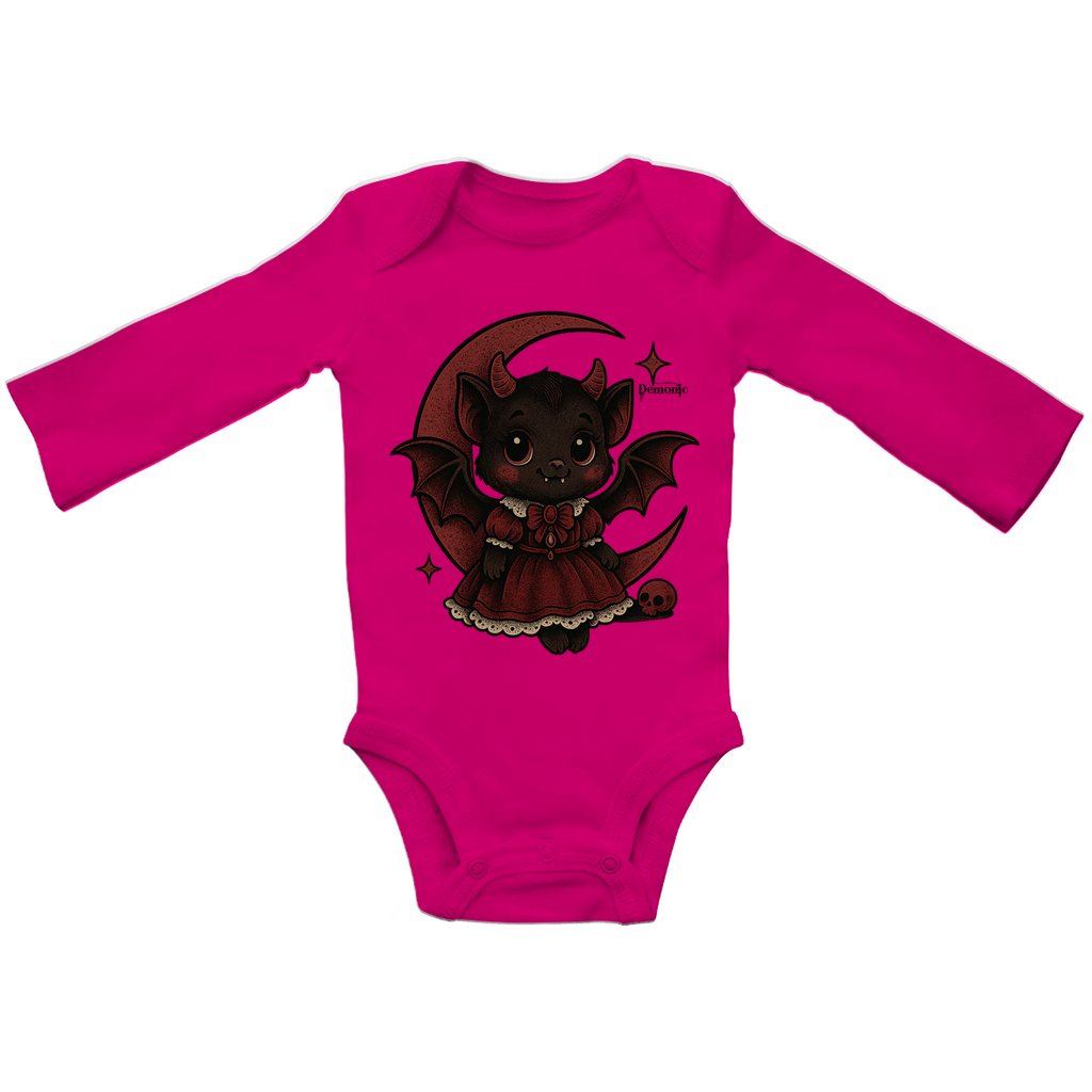 Demonic Baby - Bio Bodysuite Langarm "Moonbite" | Unisex | Gothic Streetwear