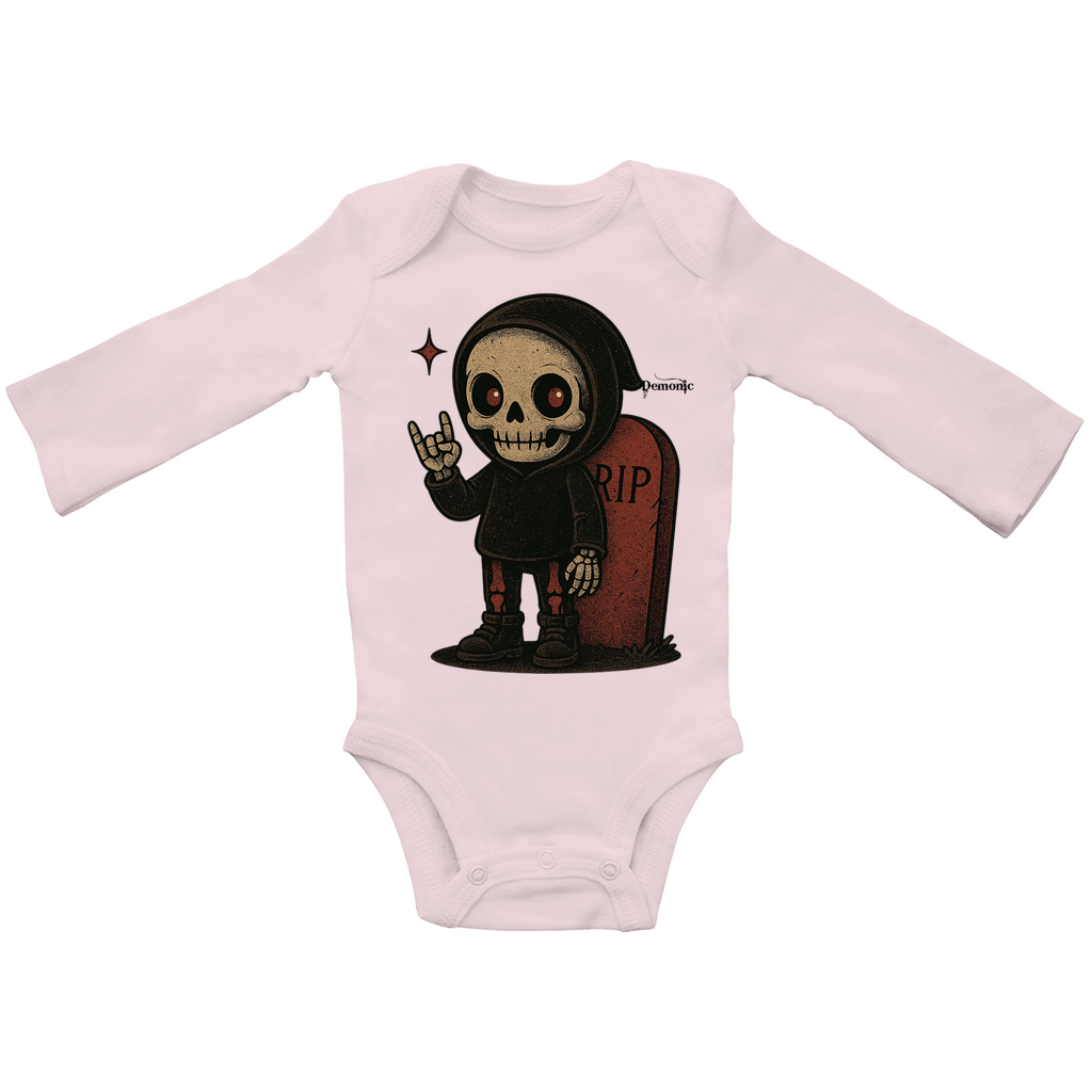Demonic Baby - Bio Bodysuite Langarm "Graveyard Giggles" | Unisex | Gothic Streetwear