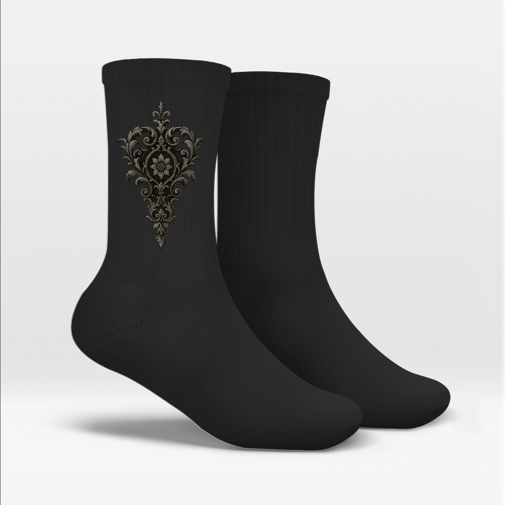 Demonic Crew Socken - Ebon Crest | Unisex | Gothic Streetwear