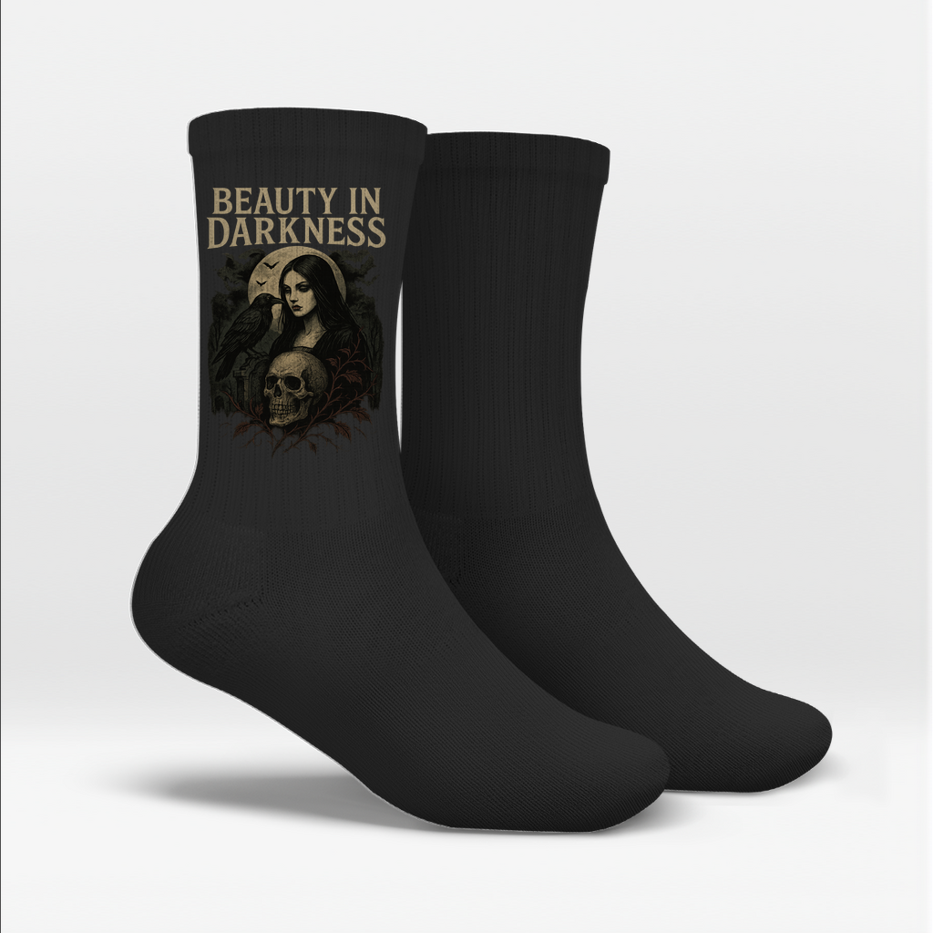 Demonic Crew Socken - Beauty in Darkness V2 | Unisex | Gothic Streetwear