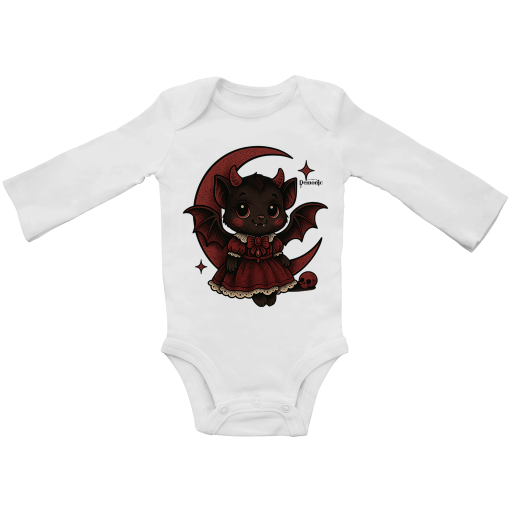Demonic Baby - Bio Bodysuite Langarm "Moonbite" | Unisex | Gothic Streetwear
