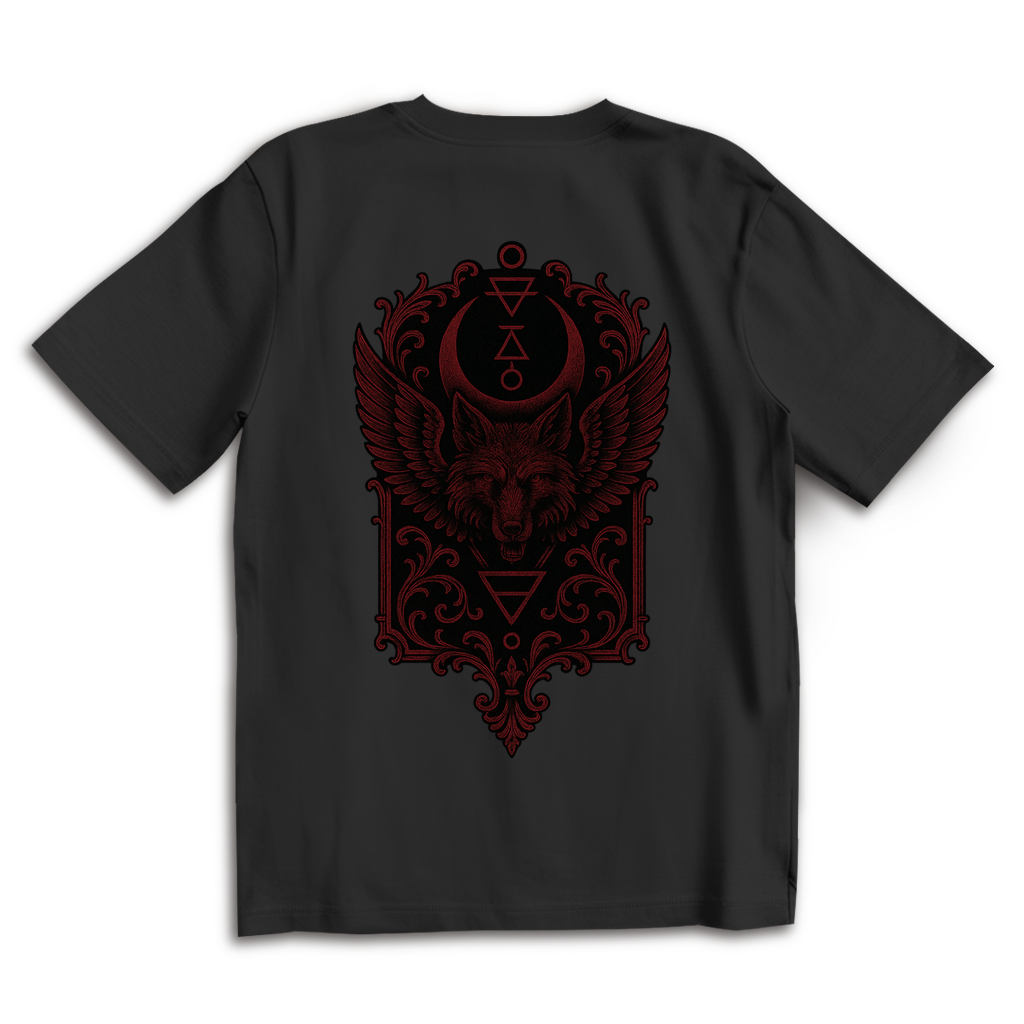 Demonic Oversize T-Shirt - Lunaris Howl | Unisex | Gothic Streetwear