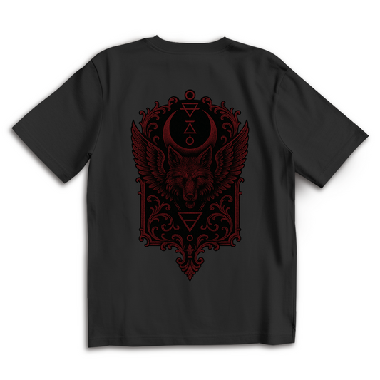 Demonic Oversize T-Shirt - Lunaris Howl | Unisex | Gothic Streetwear