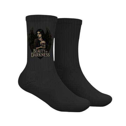 Demonic Crew Socken - Beauty in Darkness V1 | Unisex | Gothic Streetwear