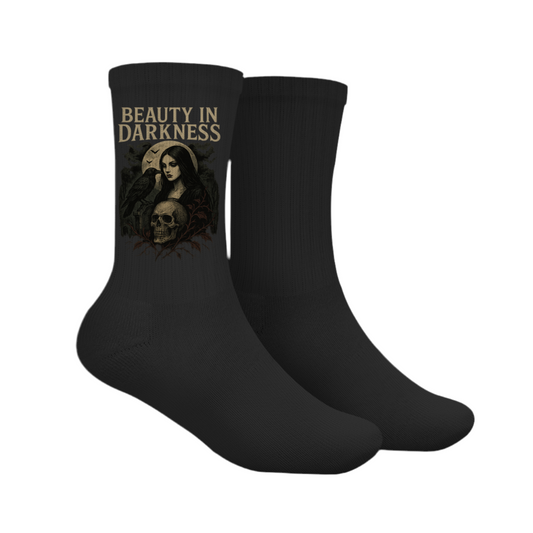 Demonic Crew Socken - Beauty in Darkness V2 | Unisex | Gothic Streetwear