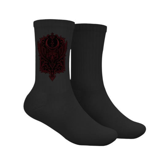 Demonic Crew Socken - Lunaris Howl |  Unisex | Gothic Streetwear