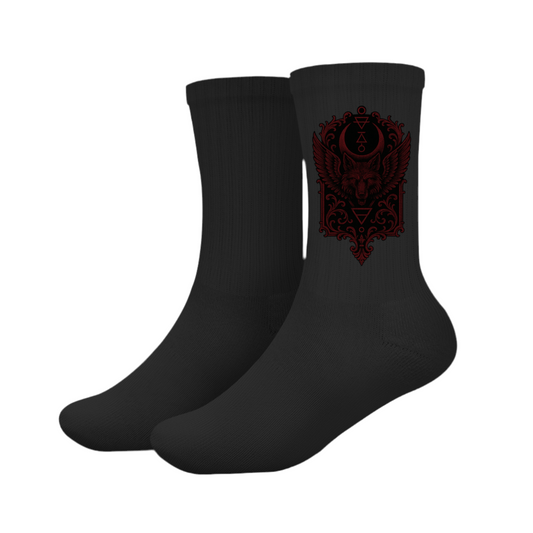 Demonic Crew Socken - Lunaris Howl |  Unisex | Gothic Streetwear