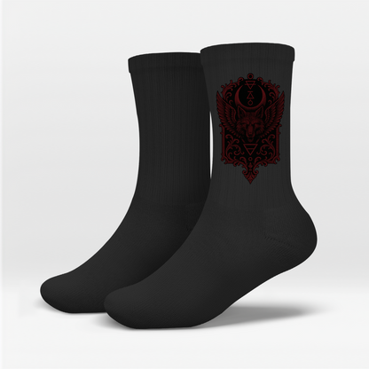 Demonic Crew Socken - Lunaris Howl |  Unisex | Gothic Streetwear