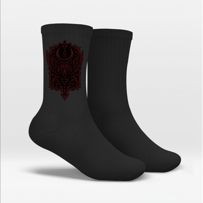 Demonic Crew Socken - Lunaris Howl |  Unisex | Gothic Streetwear